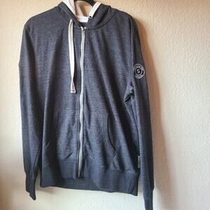 ROOTS Gray Zip-Up Hoodie Men's Size L